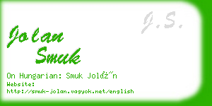 jolan smuk business card